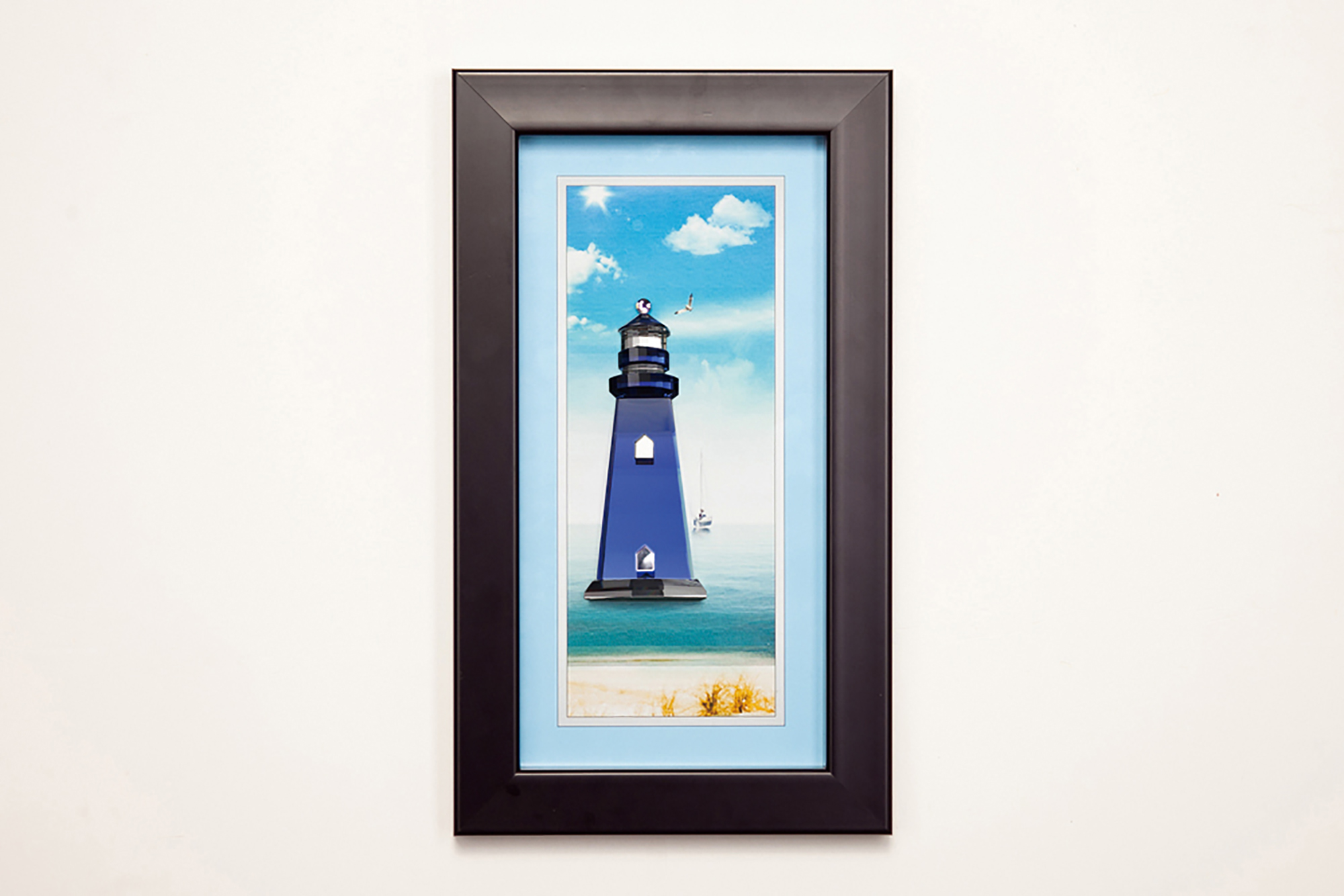 IL70513  Aqua Lighthouse Crystal Art